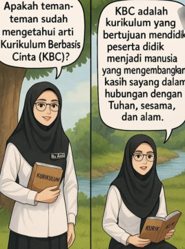 Ilustrasi tentang Kurikulum Berbasis Cinta (KBC) yang baru saja dirilis Kemenag. [Instagram]